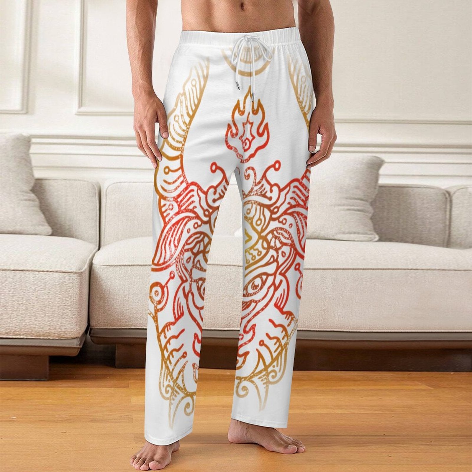 170gsm Faux Cotton Men's Pajamas Pants LM071 (All-Over Printing)