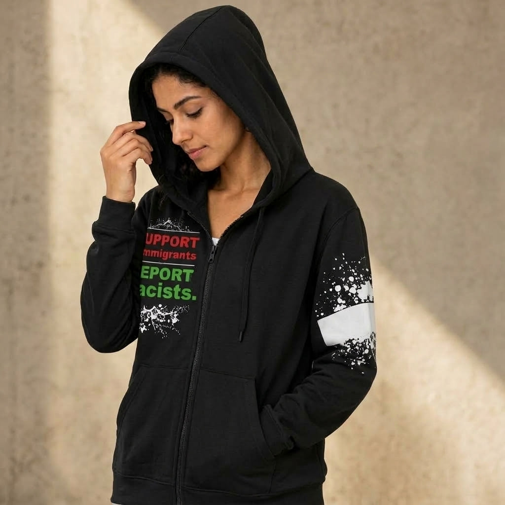RESIST Deport Racists Cotton Hoodie