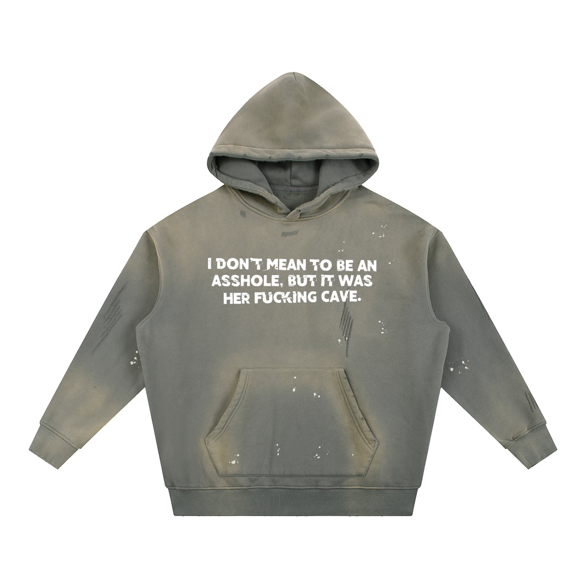RESIST Medusa Vintage Washed Frayed Fleece Hoodie