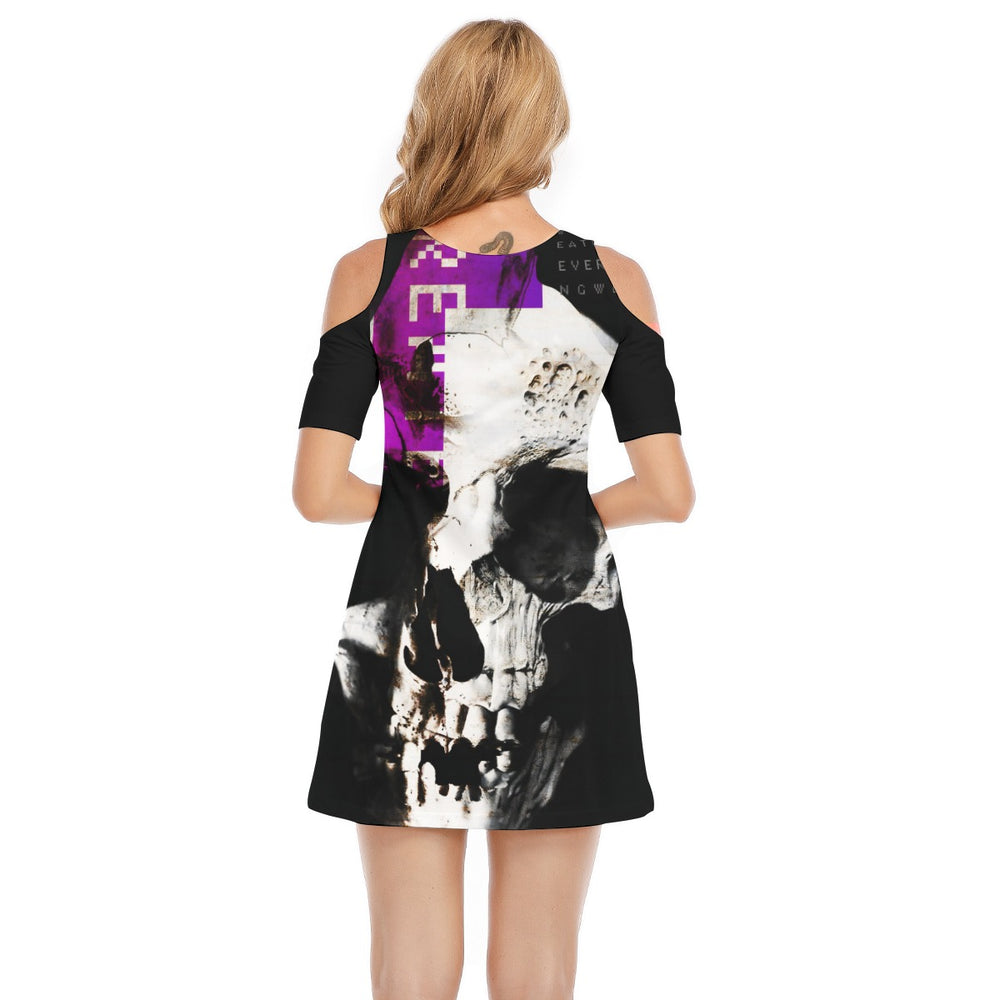 OTEKA Boneheart cotton Cold Shoulder Dress