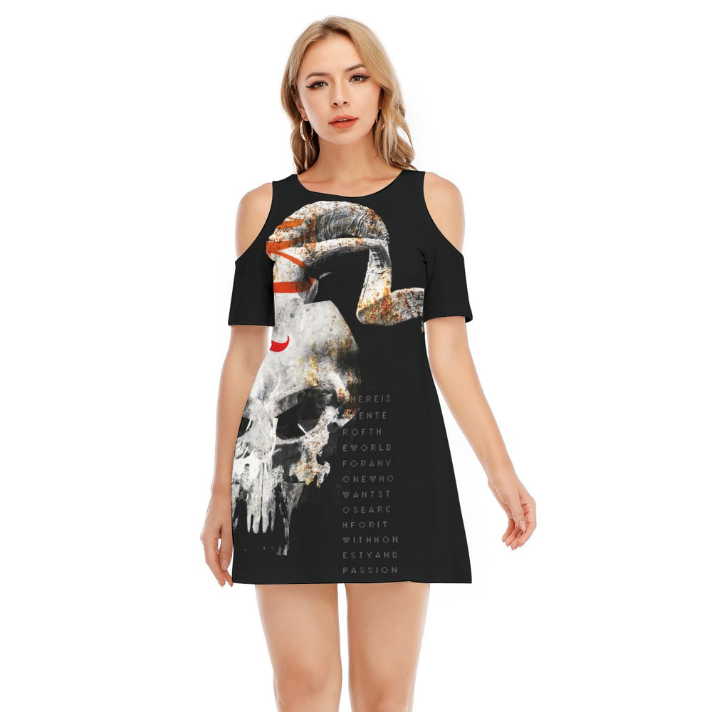 OTEKA Boneheart cotton Cold Shoulder Dress